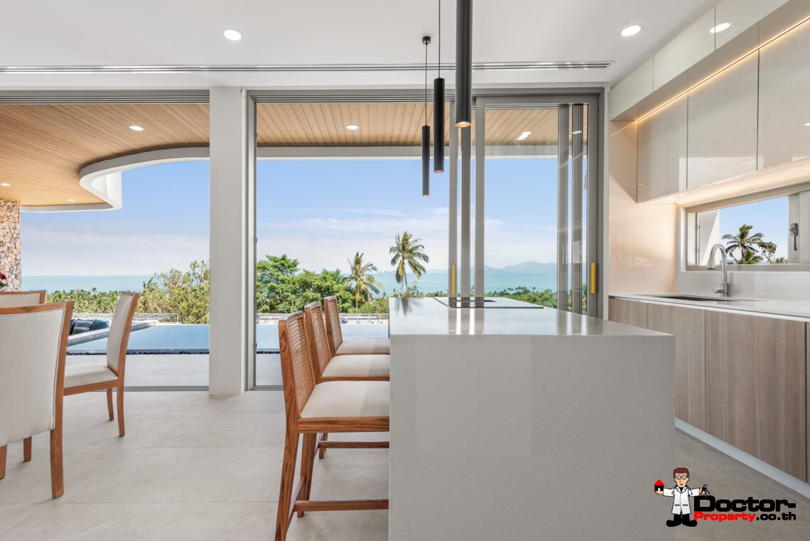 Luxury 4 Bedroom Pool Villa with Sea View in Bang Por, Koh Samui – For Sale