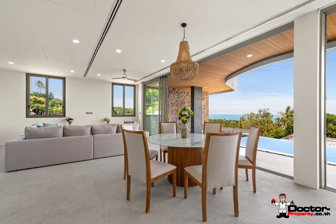 Luxury 4 Bedroom Pool Villa with Sea View in Bang Por, Koh Samui – For Sale