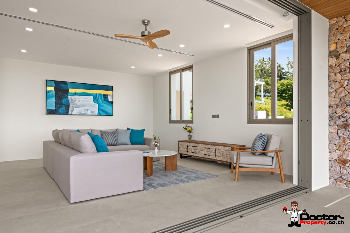 Luxury 4 Bedroom Pool Villa with Sea View in Bang Por, Koh Samui – For Sale