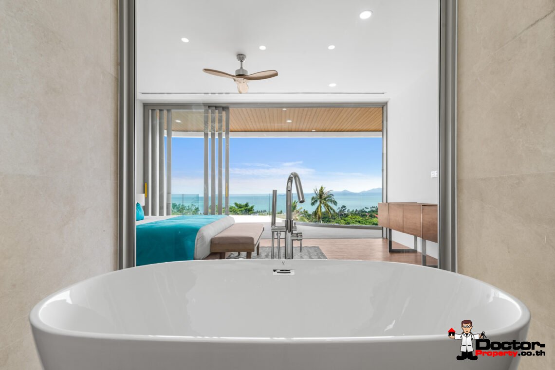 Luxury 4 Bedroom Pool Villa with Sea View in Bang Por, Koh Samui – For Sale