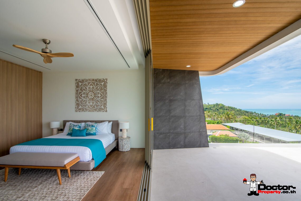 Luxury 4 Bedroom Pool Villa with Sea View in Bang Por, Koh Samui – For Sale