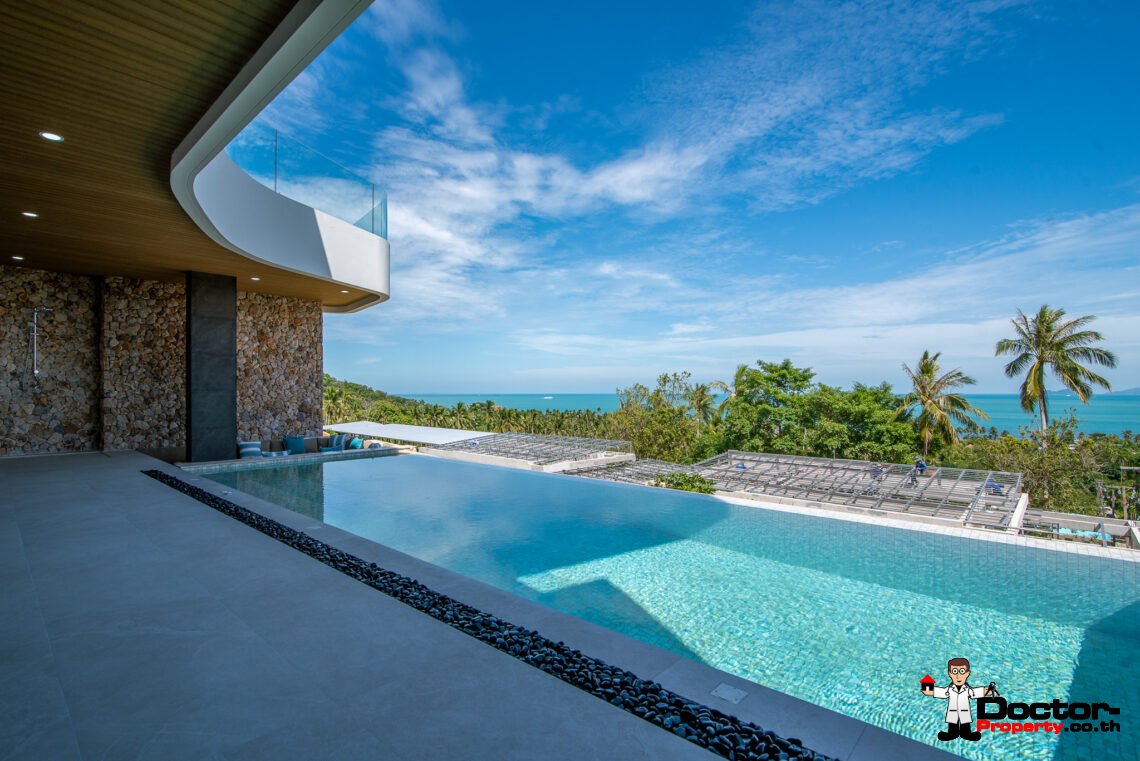 Luxury 4 Bedroom Pool Villa with Sea View in Bang Por, Koh Samui – For Sale