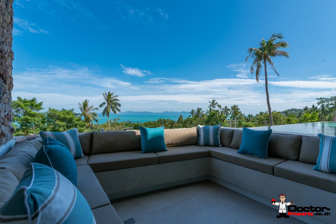 Luxury 4 Bedroom Pool Villa with Sea View in Bang Por, Koh Samui – For Sale