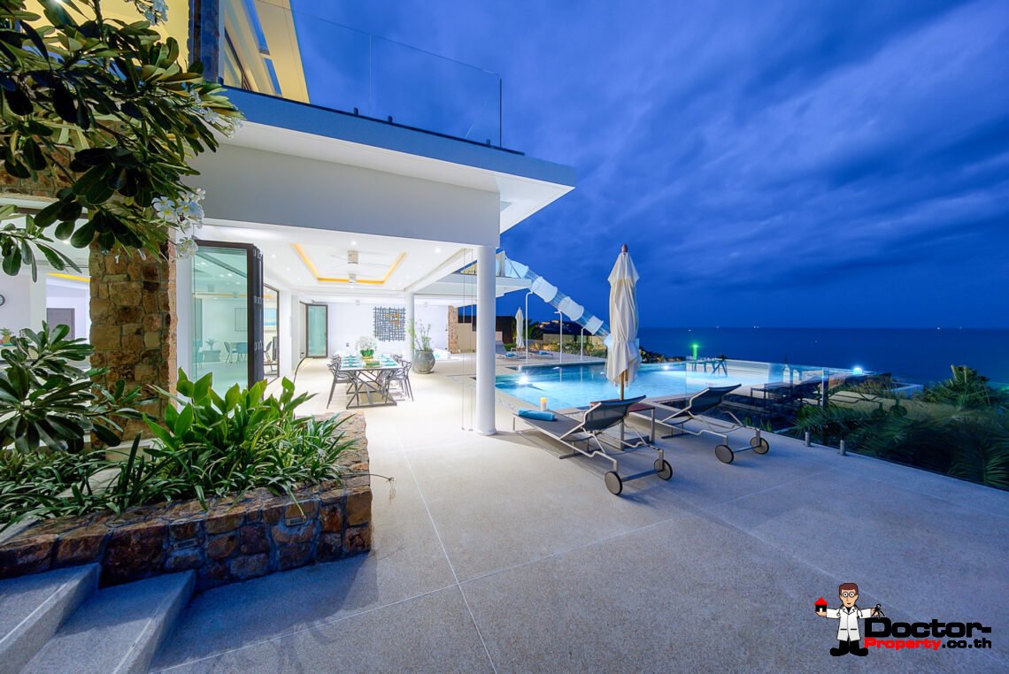 Luxury 5 Bedroom Pool Villa with Stunning Sea View in Choeng Mon, Koh Samui – For Sale