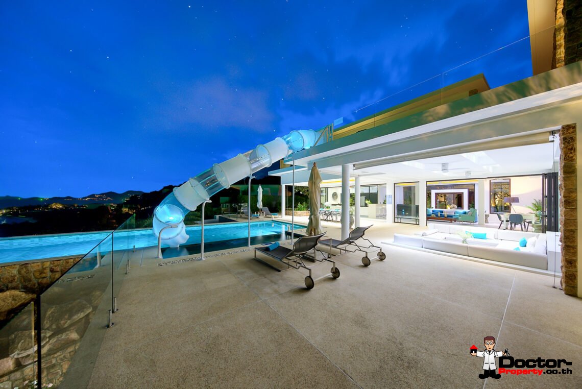 Luxury 5 Bedroom Pool Villa with Stunning Sea View in Choeng Mon, Koh Samui – For Sale