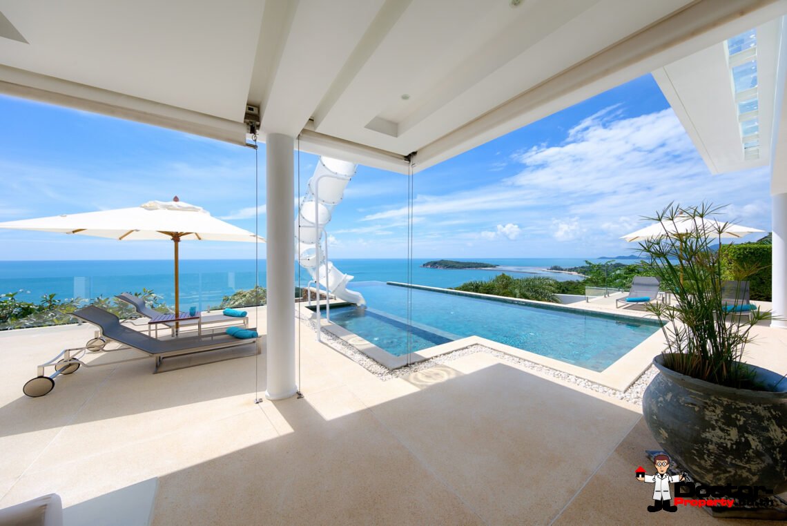 Luxury 5 Bedroom Pool Villa with Stunning Sea View in Choeng Mon, Koh Samui – For Sale