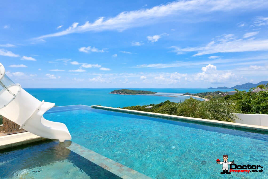 Luxury 5 Bedroom Pool Villa with Stunning Sea View in Choeng Mon, Koh Samui – For Sale