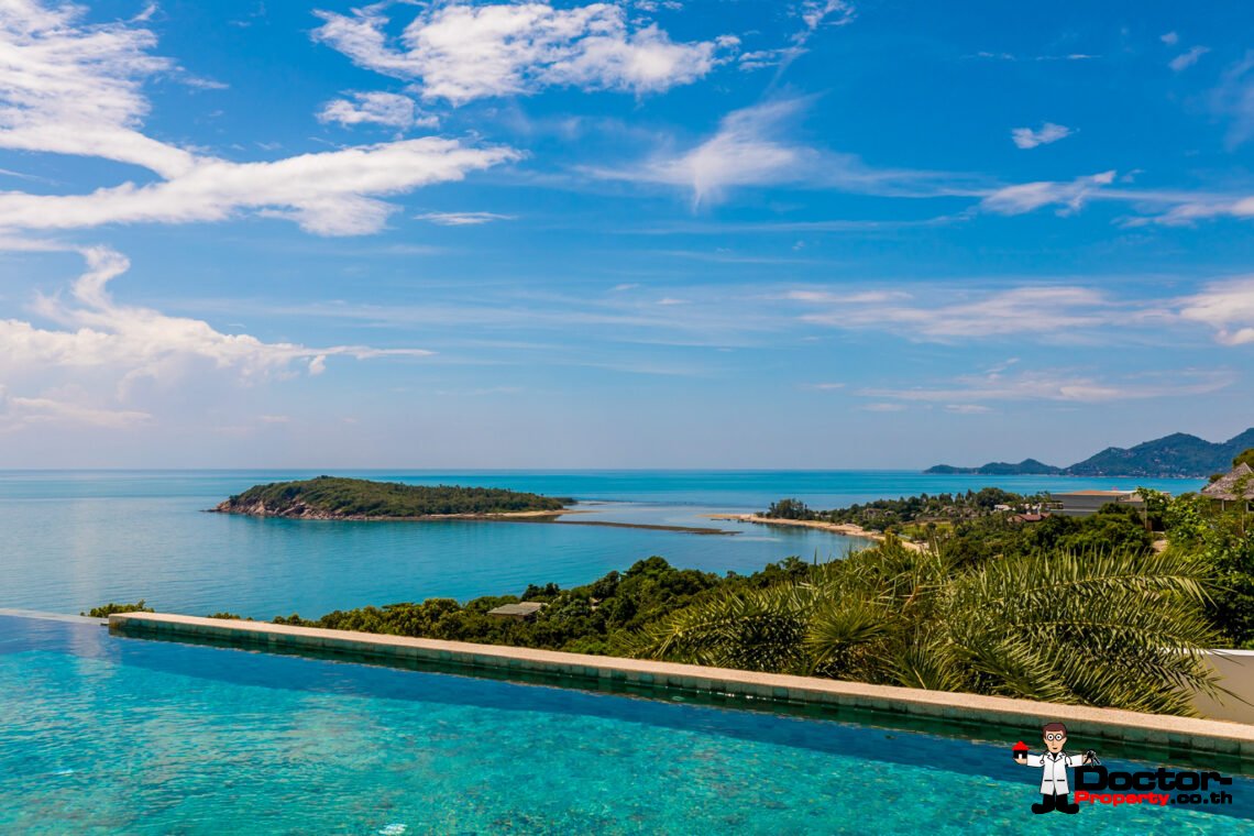 Luxury 5 Bedroom Pool Villa with Stunning Sea View in Choeng Mon, Koh Samui – For Sale