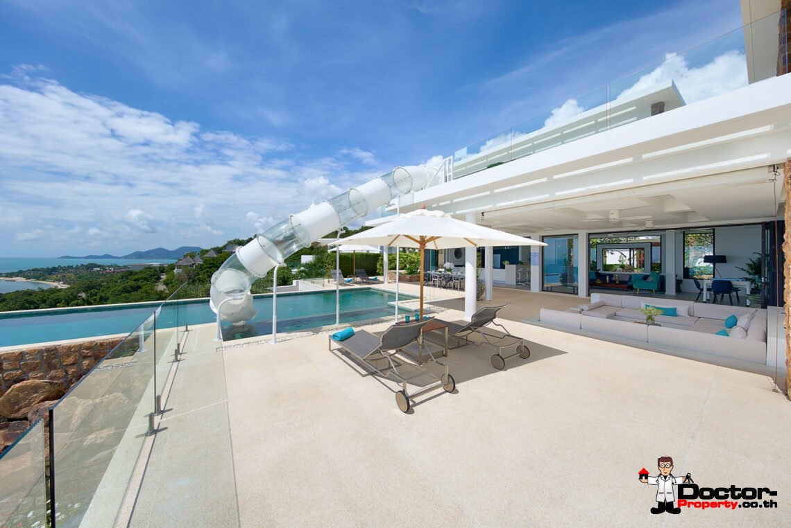 Luxury 5 Bedroom Pool Villa with Stunning Sea View in Choeng Mon, Koh Samui – For Sale