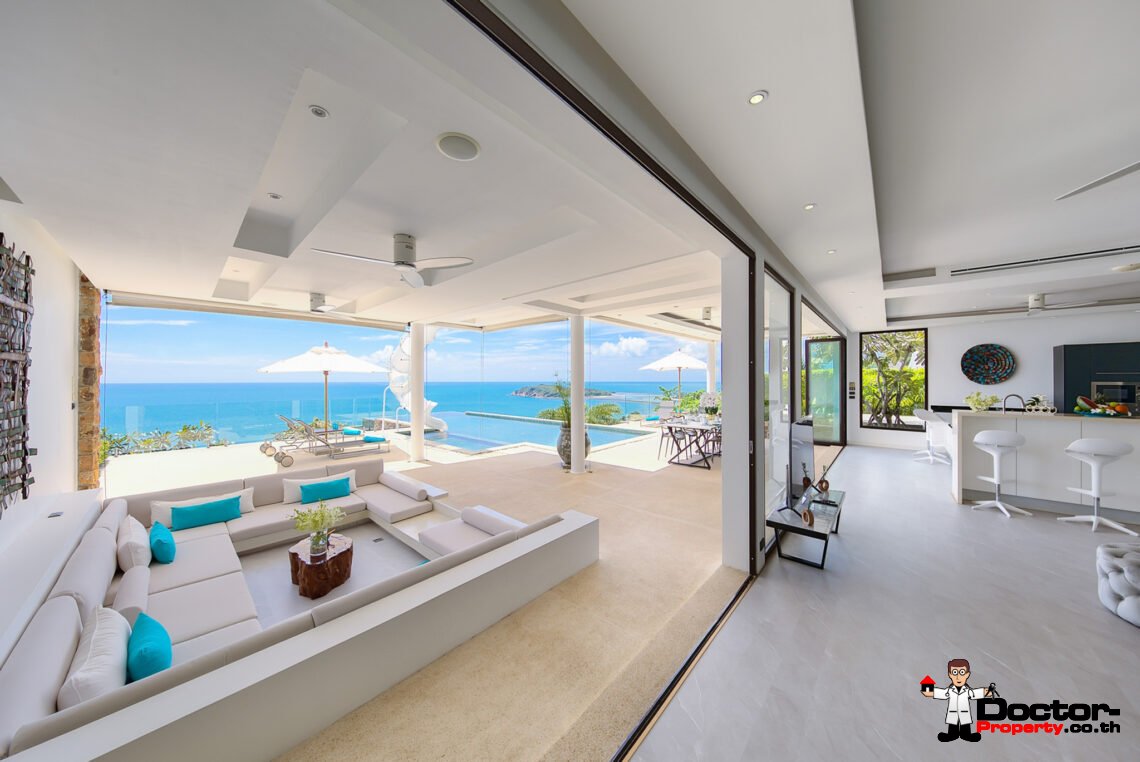 Luxury 5 Bedroom Pool Villa with Stunning Sea View in Choeng Mon, Koh Samui – For Sale