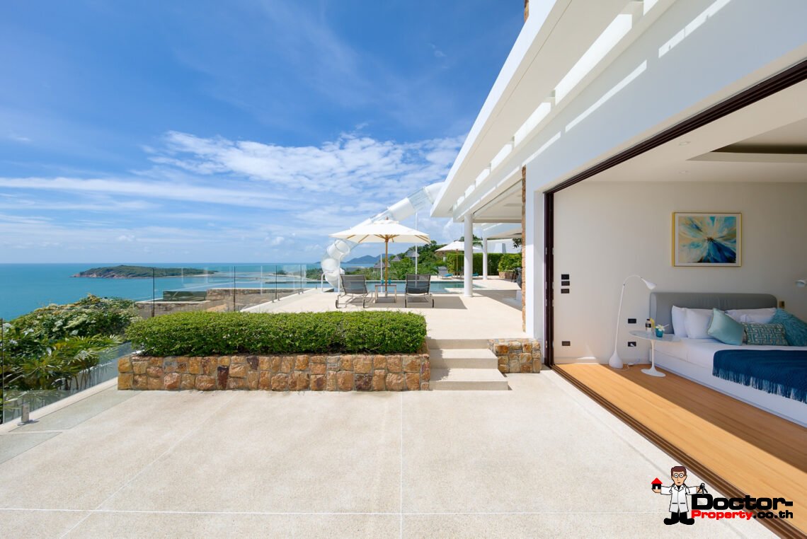 Luxury 5 Bedroom Pool Villa with Stunning Sea View in Choeng Mon, Koh Samui – For Sale