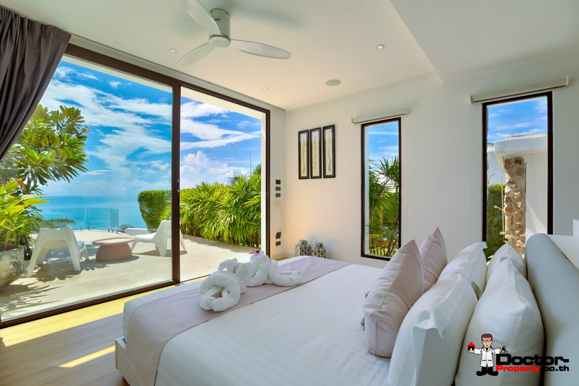 Luxury 5 Bedroom Pool Villa with Stunning Sea View in Choeng Mon, Koh Samui – For Sale