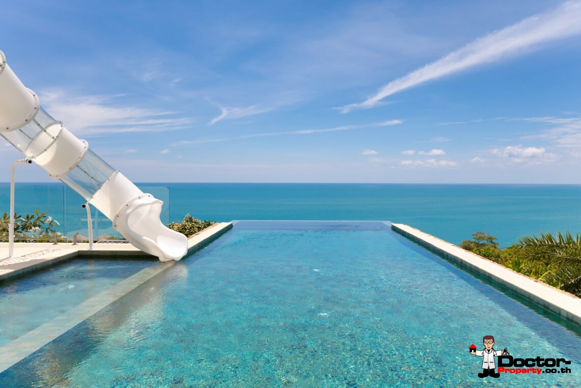 Luxury 5 Bedroom Pool Villa with Stunning Sea View in Choeng Mon, Koh Samui – For Sale