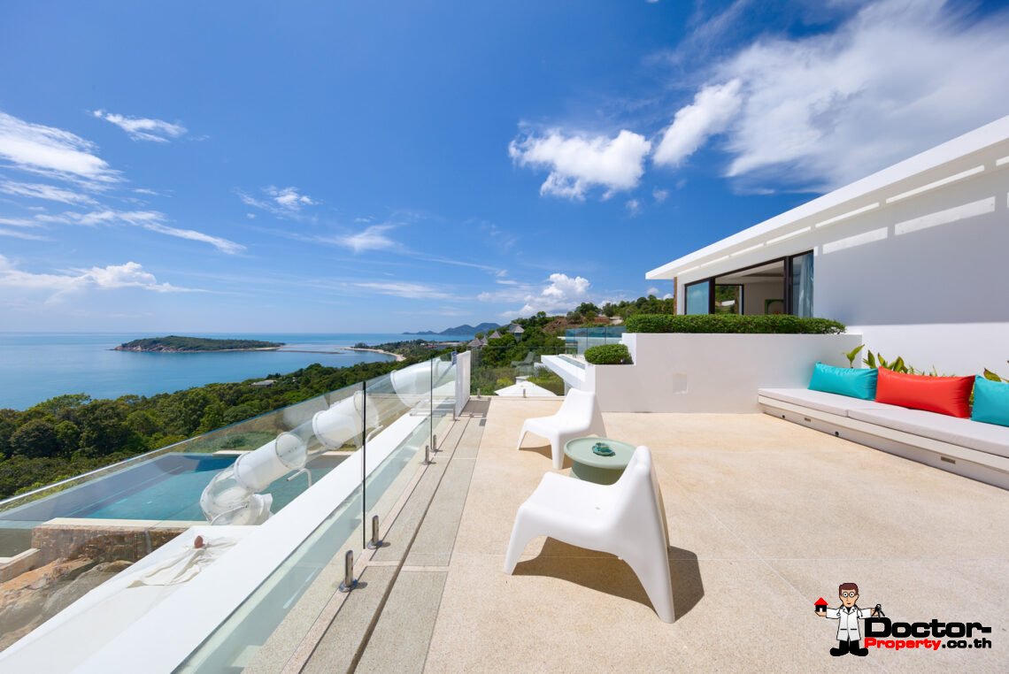 Luxury 5 Bedroom Pool Villa with Stunning Sea View in Choeng Mon, Koh Samui – For Sale