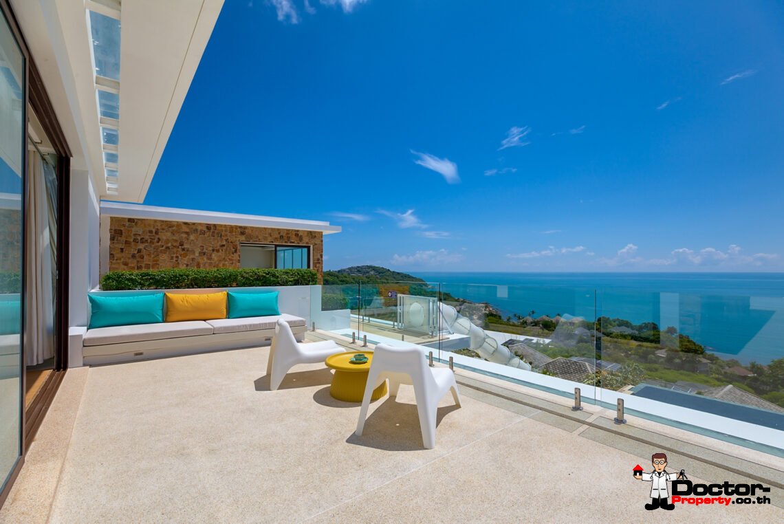 Luxury 5 Bedroom Pool Villa with Stunning Sea View in Choeng Mon, Koh Samui – For Sale