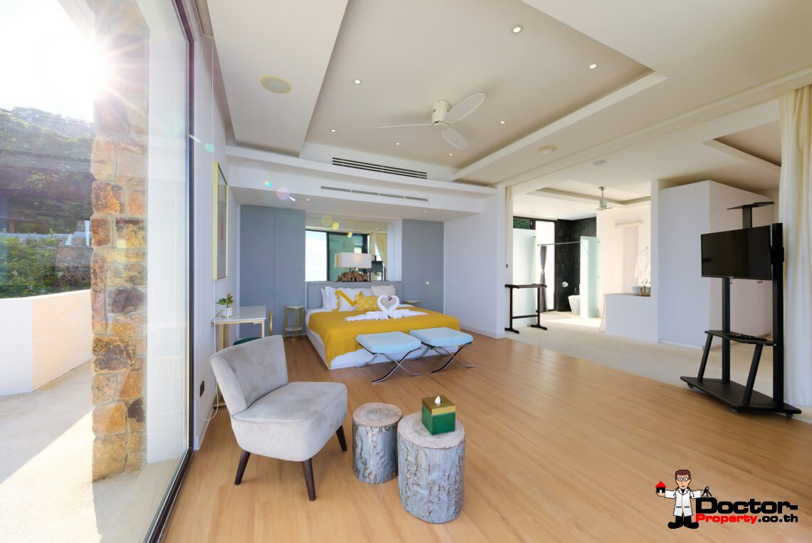 Luxury 5 Bedroom Pool Villa with Stunning Sea View in Choeng Mon, Koh Samui – For Sale