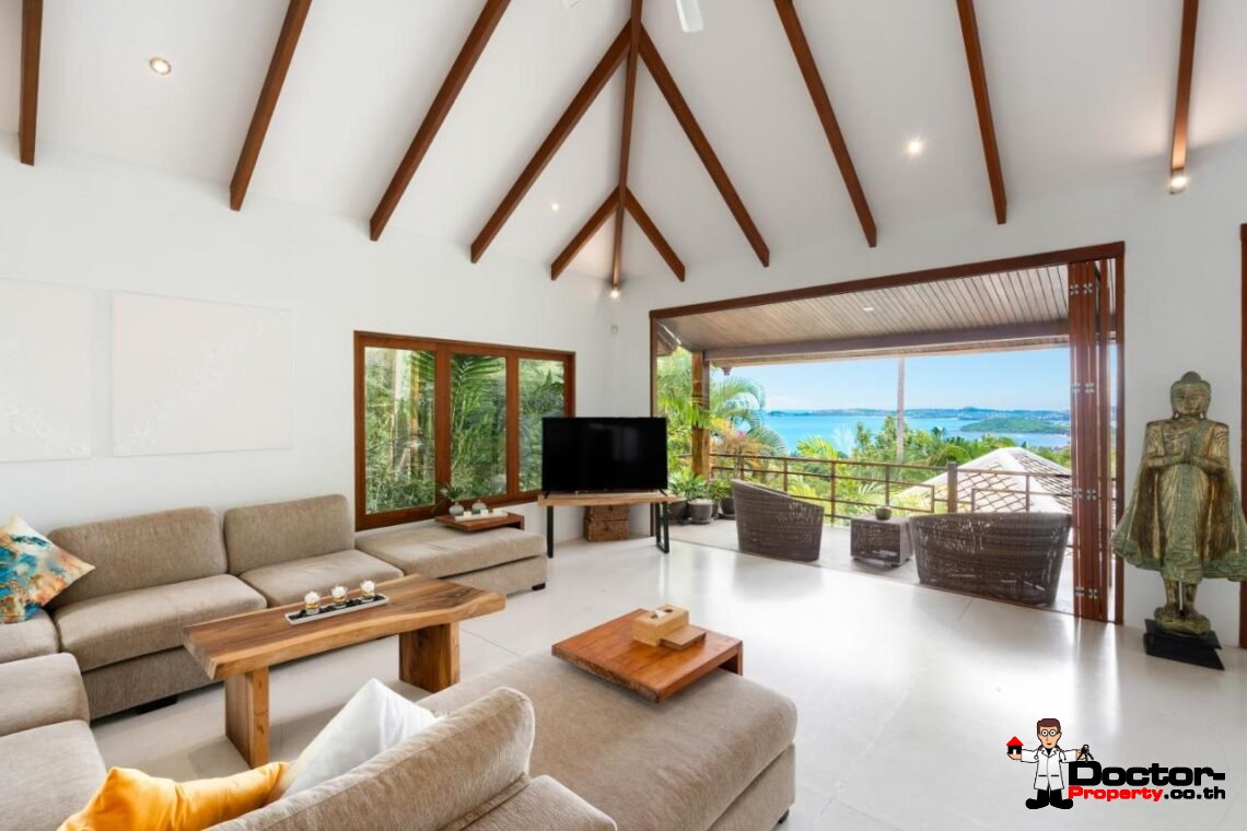 4 Bedroom Pool Villa with Sea View in Bo Phut, Koh Samui – For Sale