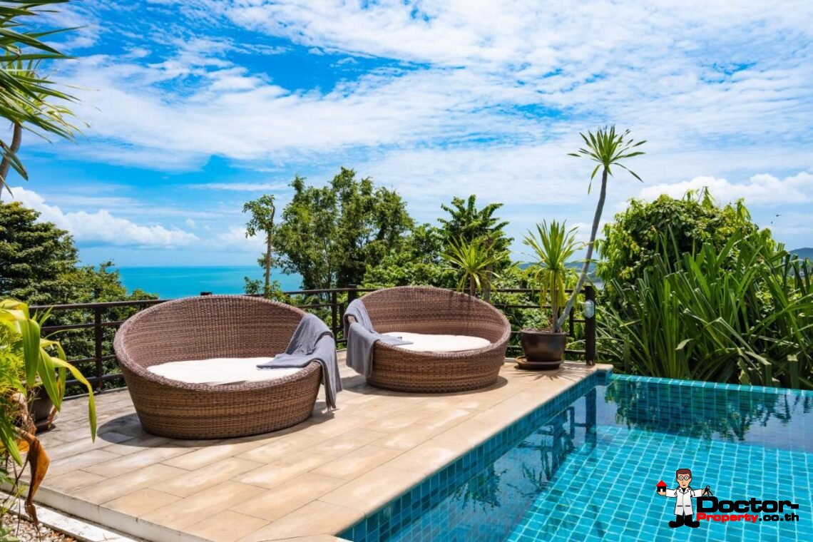 4 Bedroom Pool Villa with Sea View in Bo Phut, Koh Samui – For Sale