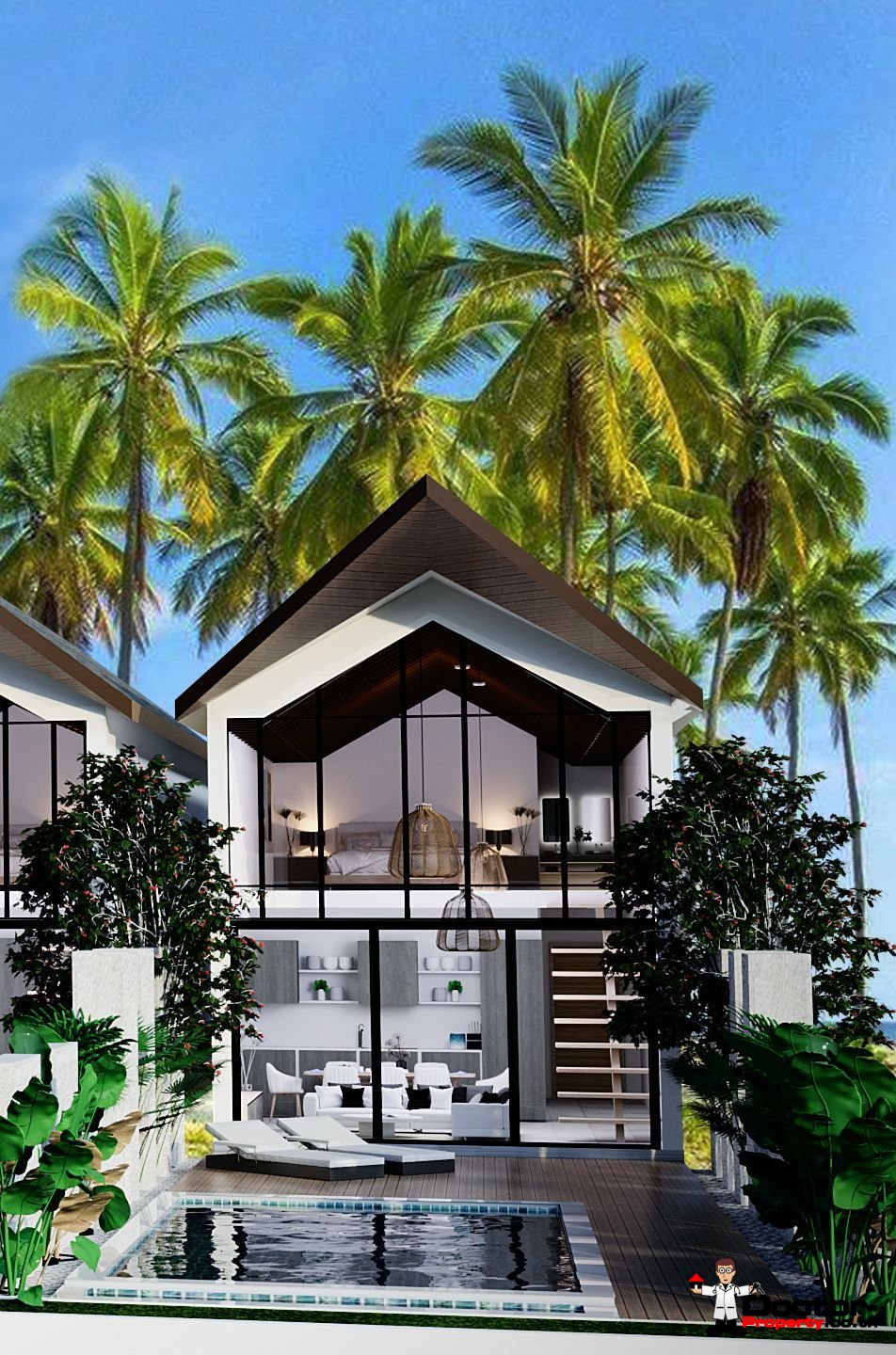2 Bedroom Pool Villa Walk to the Beach in Lipa Noi, Koh Samui – For Sale