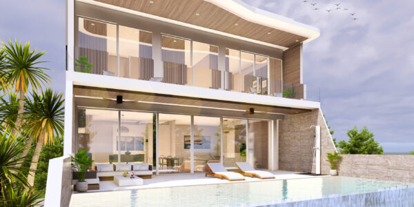 Modern 3 Bedroom Pool Villa with Sea View in Plai Laem, Koh Samui – For Sale