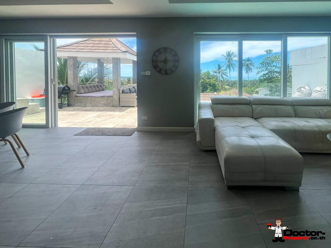 3 Bedroom Pool Villa with Partial Sea View in Chaweng, Koh Samui – For Sale