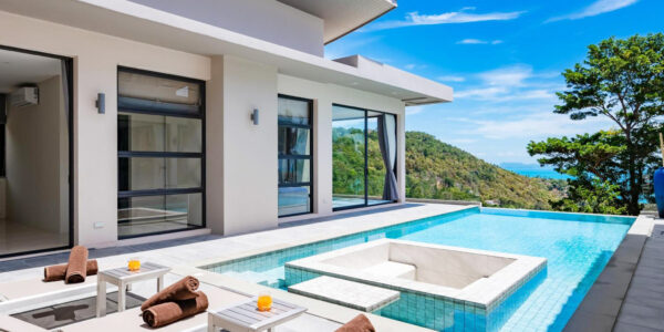 4 Bedroom Pool Villa with Sea View in Bang Por, Koh Samui – For Sale