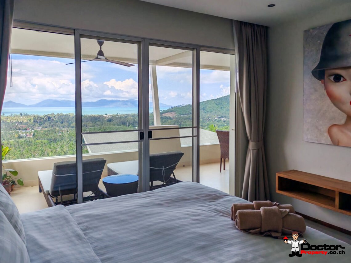 3 Bedroom Sea View Apartment in Mae Nam, Koh Samui – For Sale