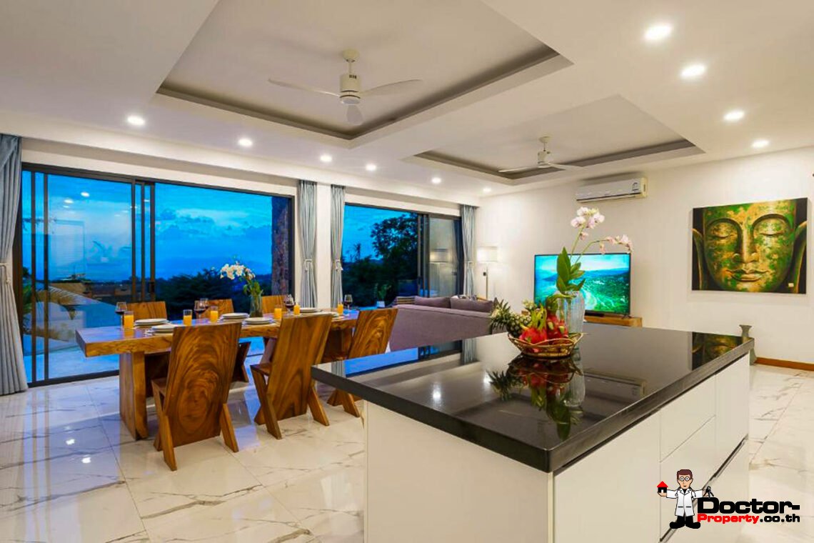 3 Bedroom Pool Villa with Sea View in Bo Phut, Koh Samui – For Sale