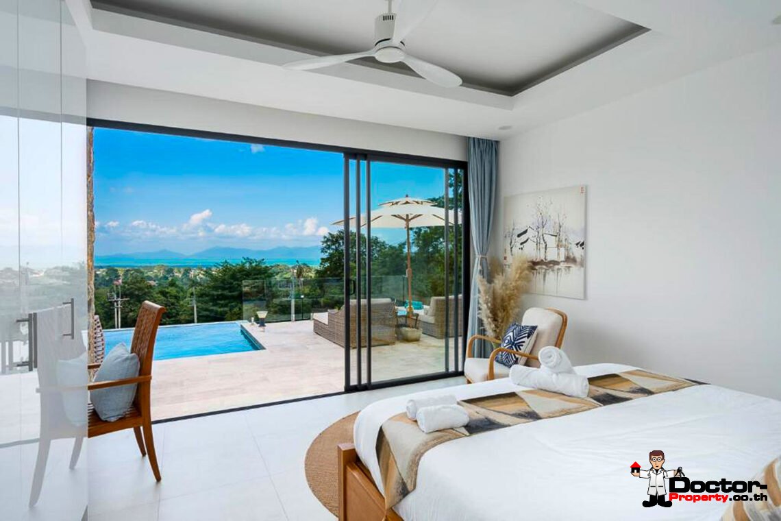 3 Bedroom Pool Villa with Sea View in Bo Phut, Koh Samui – For Sale