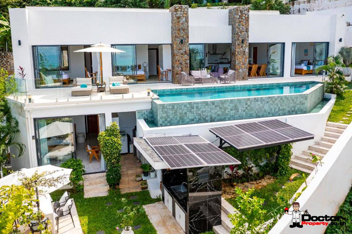 3 Bedroom Pool Villa with Sea View in Bo Phut, Koh Samui – For Sale