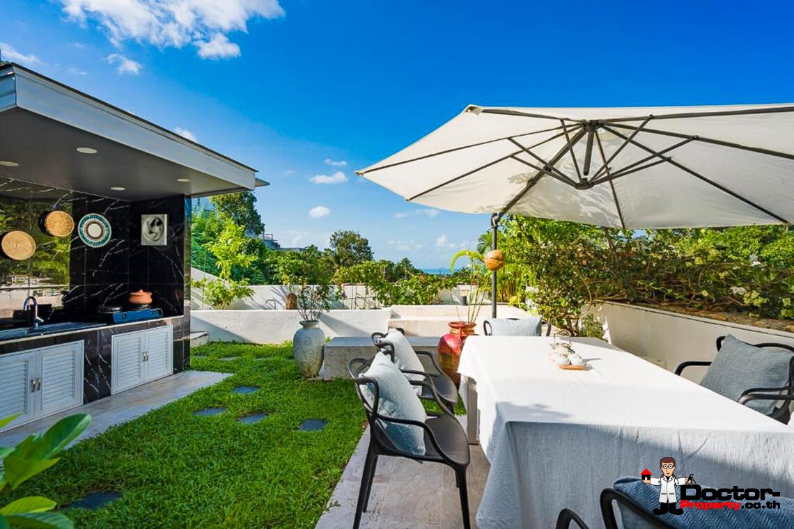 3 Bedroom Pool Villa with Sea View in Bo Phut, Koh Samui – For Sale