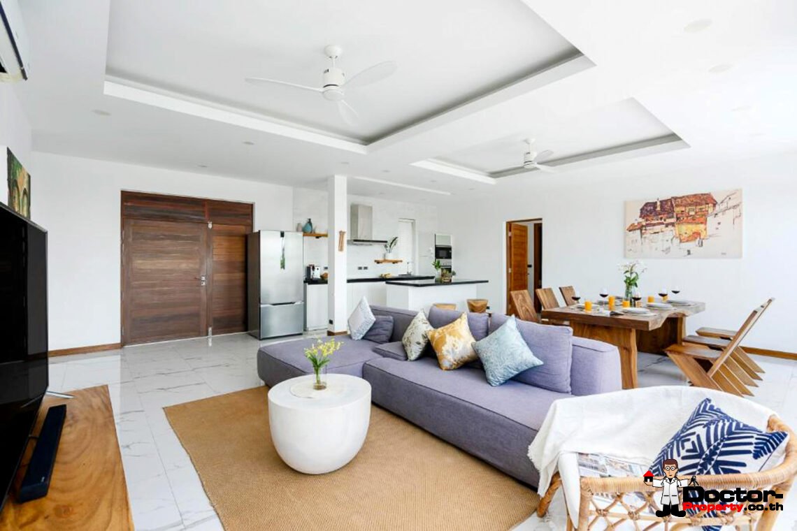 3 Bedroom Pool Villa with Sea View in Bo Phut, Koh Samui – For Sale