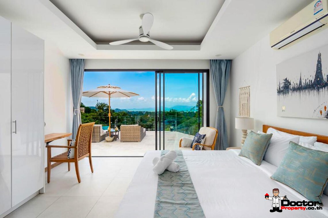 3 Bedroom Pool Villa with Sea View in Bo Phut, Koh Samui – For Sale