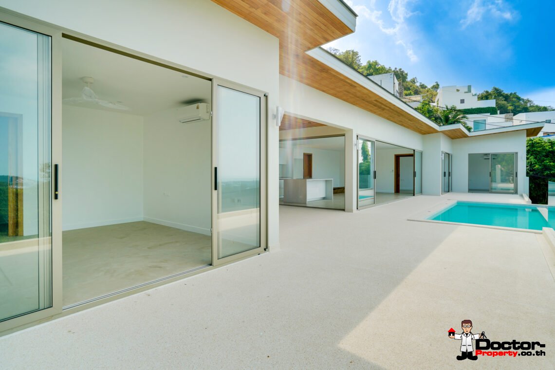 3 Bedroom Pool Villa with Sea View in Bo Phut, Koh Samui – For Sale