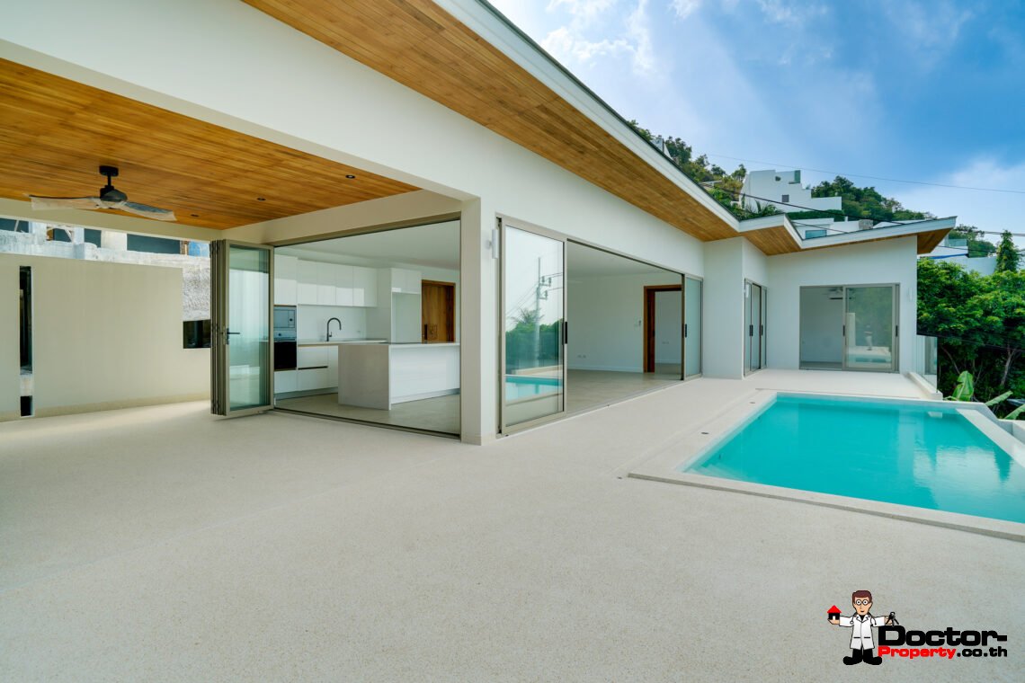 3 Bedroom Pool Villa with Sea View in Bo Phut, Koh Samui – For Sale