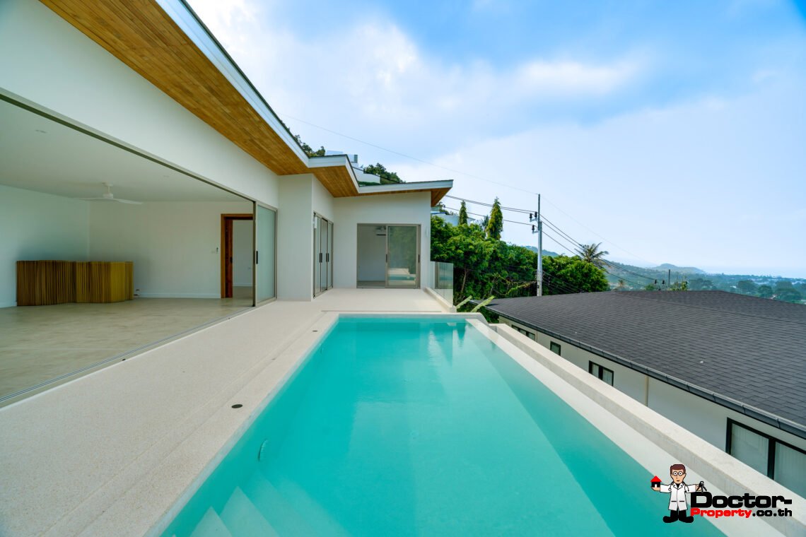 3 Bedroom Pool Villa with Sea View in Bo Phut, Koh Samui – For Sale