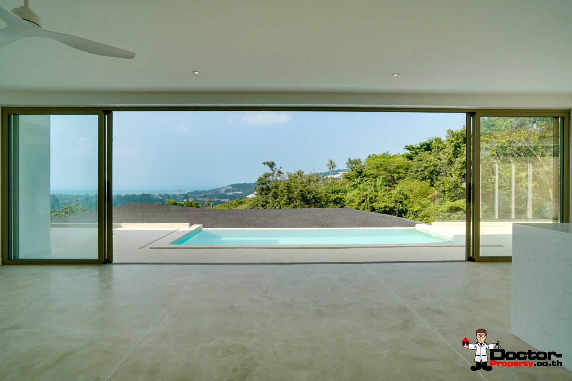 3 Bedroom Pool Villa with Sea View in Bo Phut, Koh Samui – For Sale
