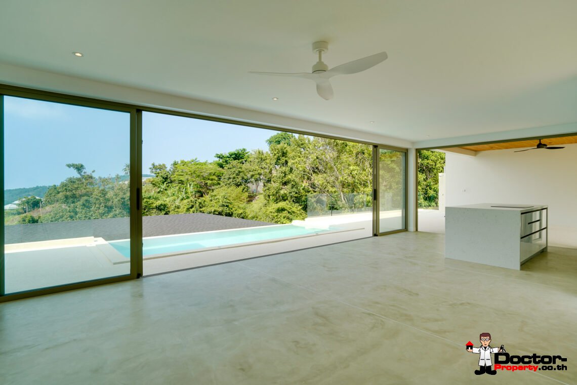3 Bedroom Pool Villa with Sea View in Bo Phut, Koh Samui – For Sale