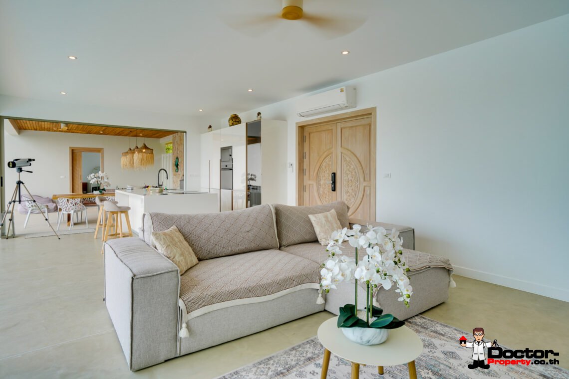 Modern 3 Bedroom Pool Villa with Sea View in Bo Phut, Koh Samui – For Sale