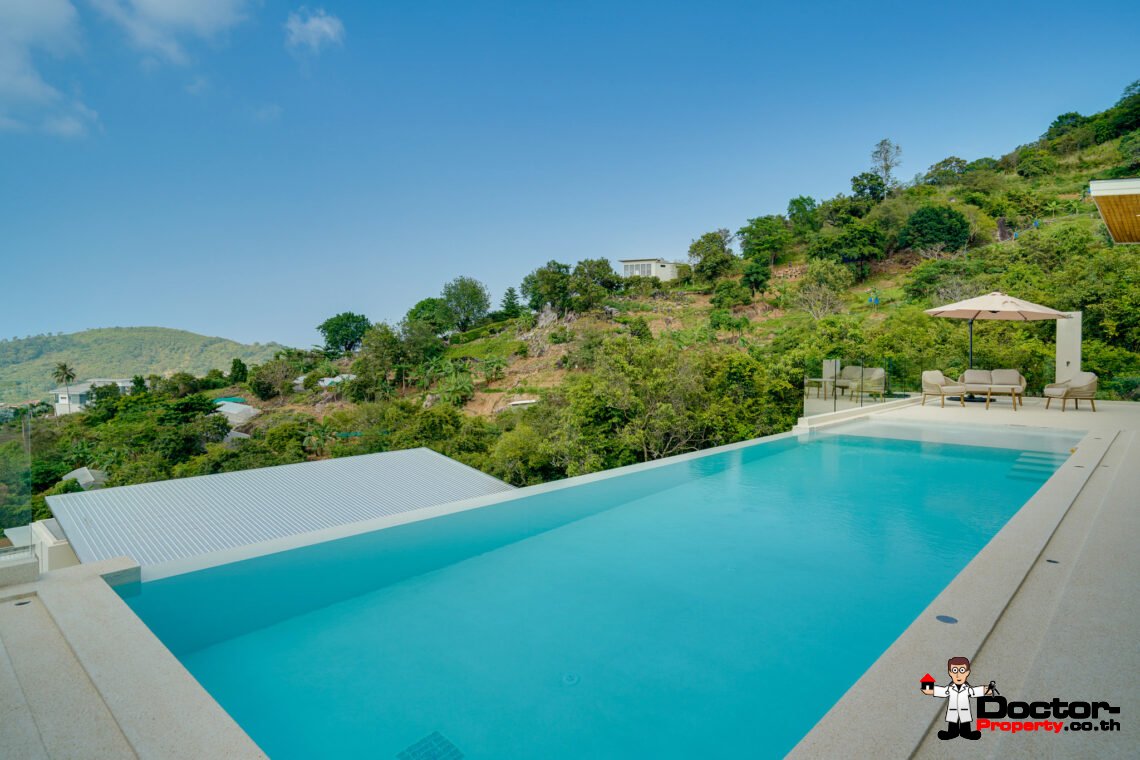 Modern 3 Bedroom Pool Villa with Sea View in Bo Phut, Koh Samui – For Sale