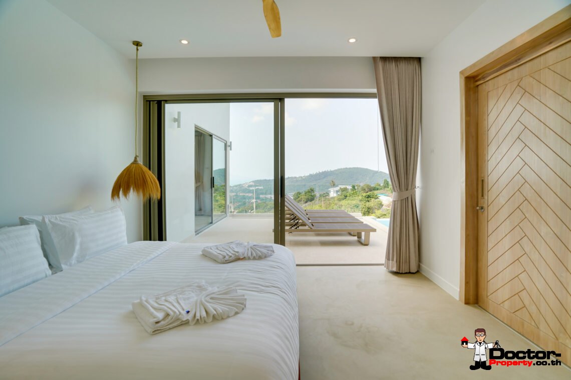 Modern 3 Bedroom Pool Villa with Sea View in Bo Phut, Koh Samui – For Sale