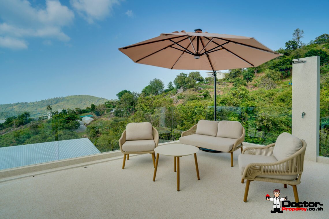Modern 3 Bedroom Pool Villa with Sea View in Bo Phut, Koh Samui – For Sale