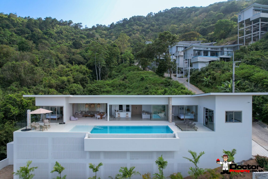 Modern 3 Bedroom Pool Villa with Sea View in Bo Phut, Koh Samui – For Sale