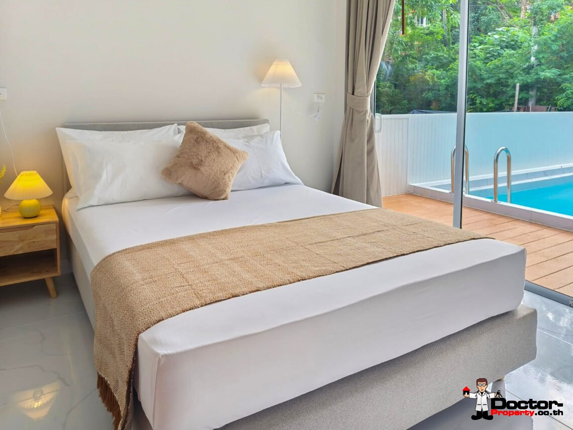3 Bedroom Pool Villa with Partial Sea View in Chaweng, Koh Samui – For Sale