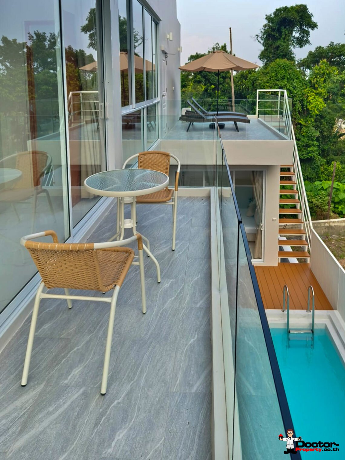 3 Bedroom Pool Villa with Partial Sea View in Chaweng, Koh Samui – For Sale