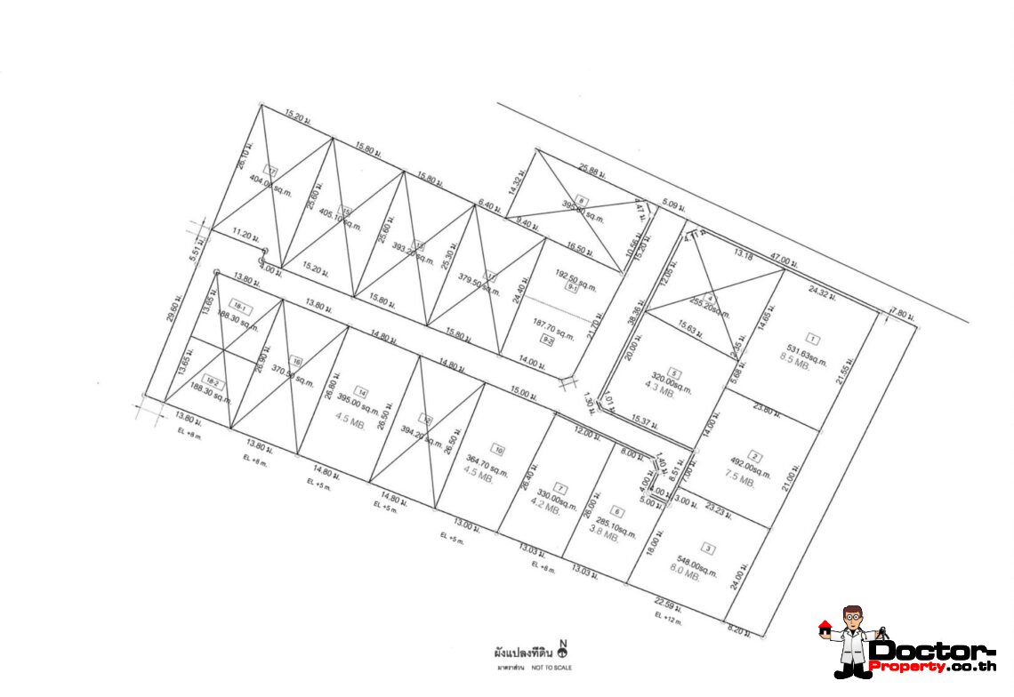 Flat Land 300-500 SQM in Plai Laem, Koh Samui – For Sale
