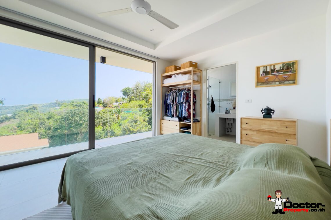 3 Bedroom Pool Villa with Partial Sea View in Bo Phut, Koh Samui – For Sale