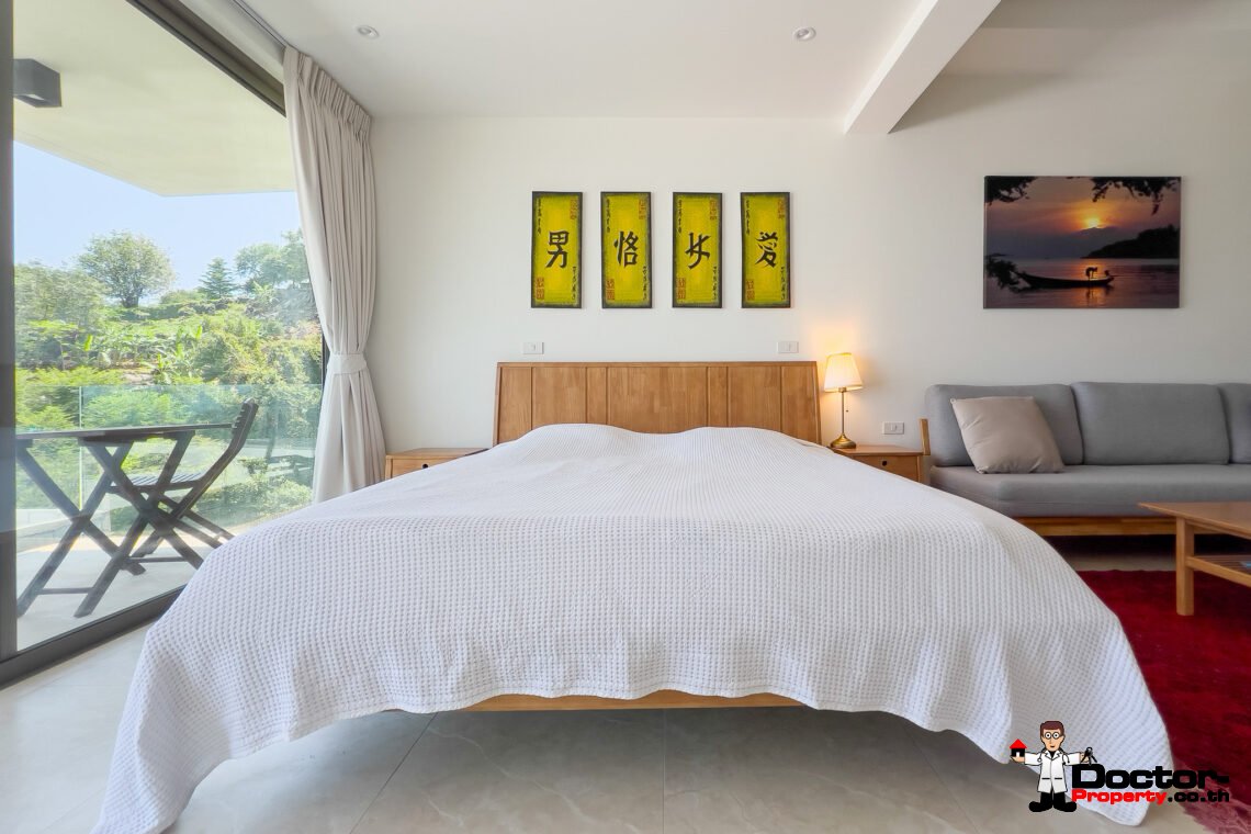 3 Bedroom Pool Villa with Partial Sea View in Bo Phut, Koh Samui – For Sale