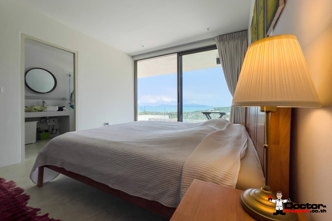 3 Bedroom Pool Villa with Partial Sea View in Bo Phut, Koh Samui – For Sale