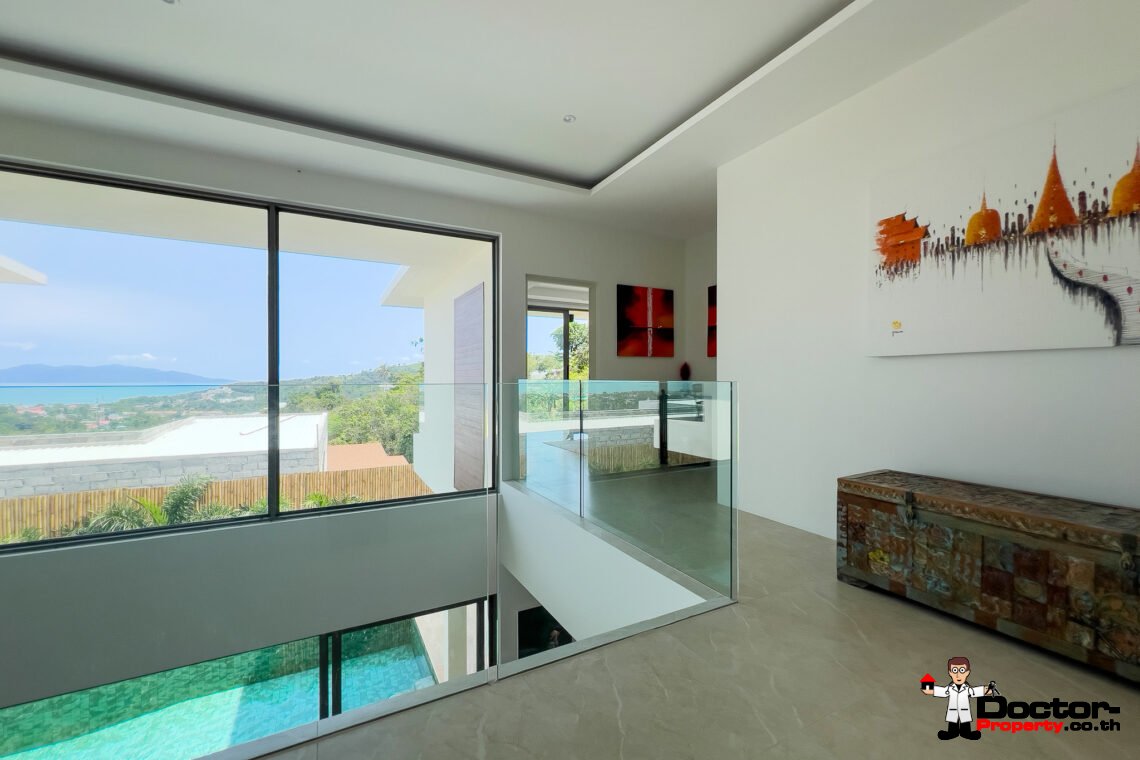 3 Bedroom Pool Villa with Partial Sea View in Bo Phut, Koh Samui – For Sale